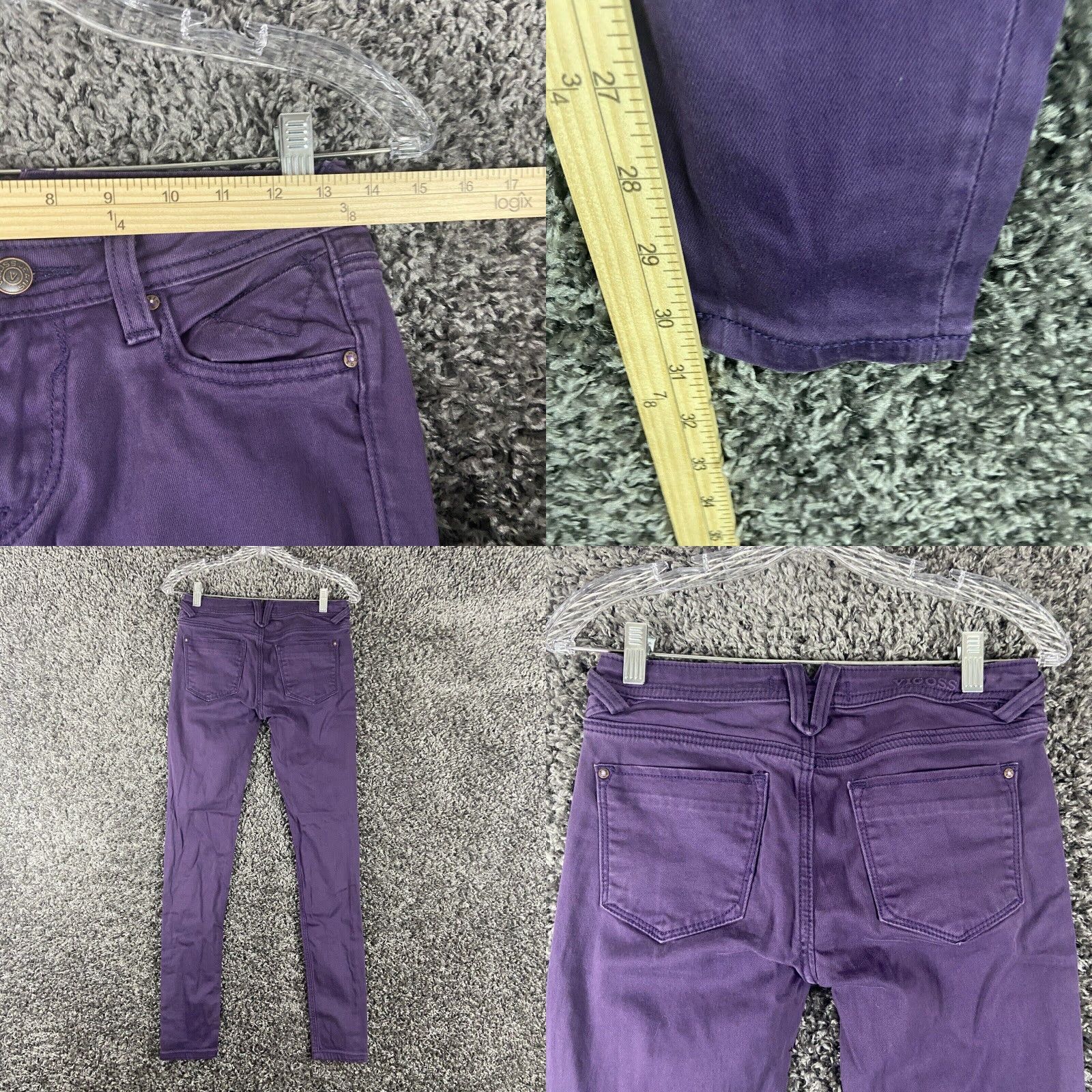 Vintage VINTAGE? No, not vintage. Vigoss Jeans Skinny Purple Jeans Women’s 0 Adult Size 0 Purple Skinny Women's Jeans Size 25" / US 0 / IT 36 - 8 Thumbnail