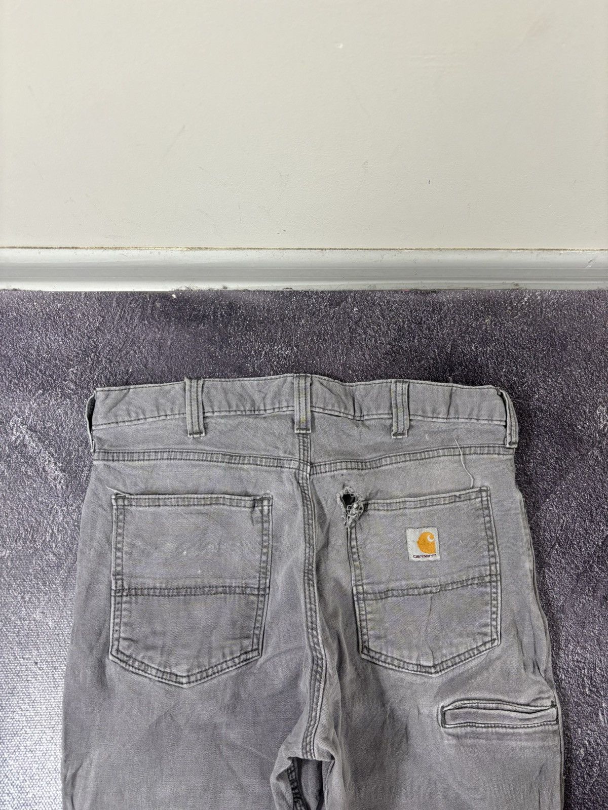 Carhartt Vintage Carhartt Y2K Relaxed Fit Gray Work Carpenter Pants Size US 34 / EU 50 - 7 Thumbnail