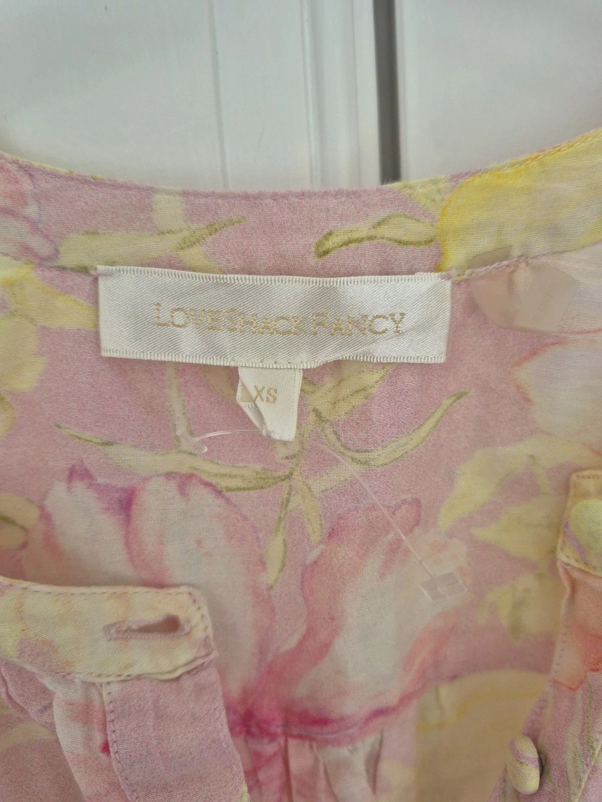 LoveShackFancy LoveShackFancy Blouse Floral Long Balloon Sleeve Button Up Size XS / US 0-2 / IT 36-38 - 8 Thumbnail