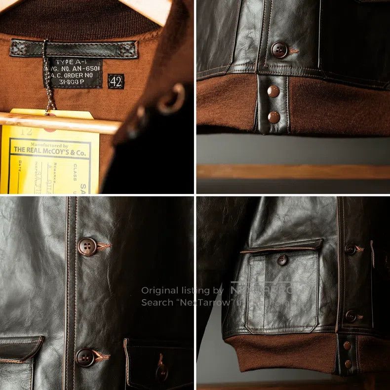 The Real McCoy's The Real McCoys Horseskin A1 Seal Brown Size US XL / EU 56 / 4 - 8 Thumbnail