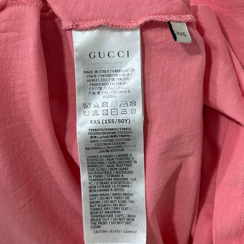 Gucci Gucci Printed logo pink short sleeves 2506-Nextarrow Size XXS / US 00 / IT 34 - 6 Thumbnail