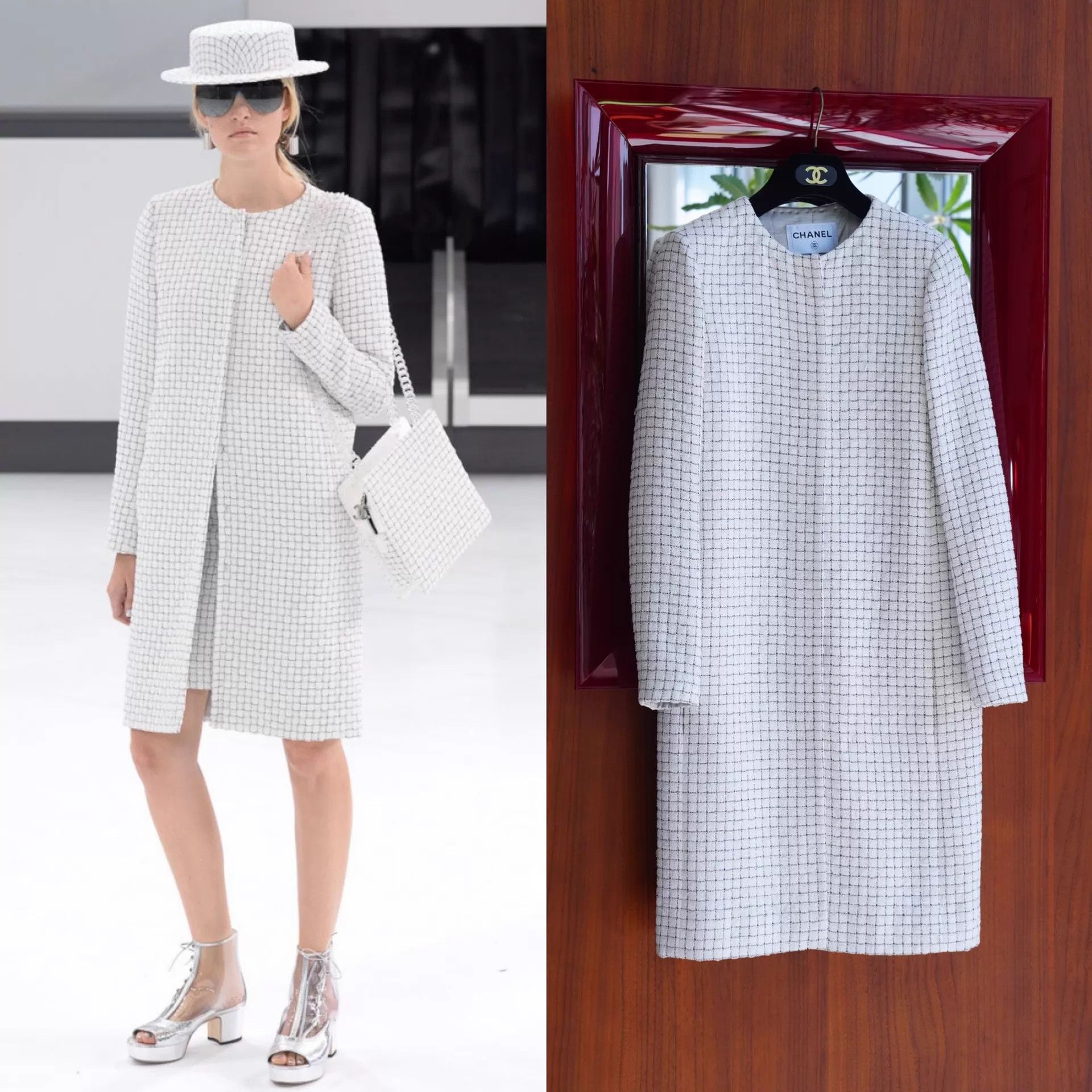 Chanel Chanel 2016 SS Black White Check Coat FR38 Perfect Size S / US 4 / IT 40 - 2 Thumbnail