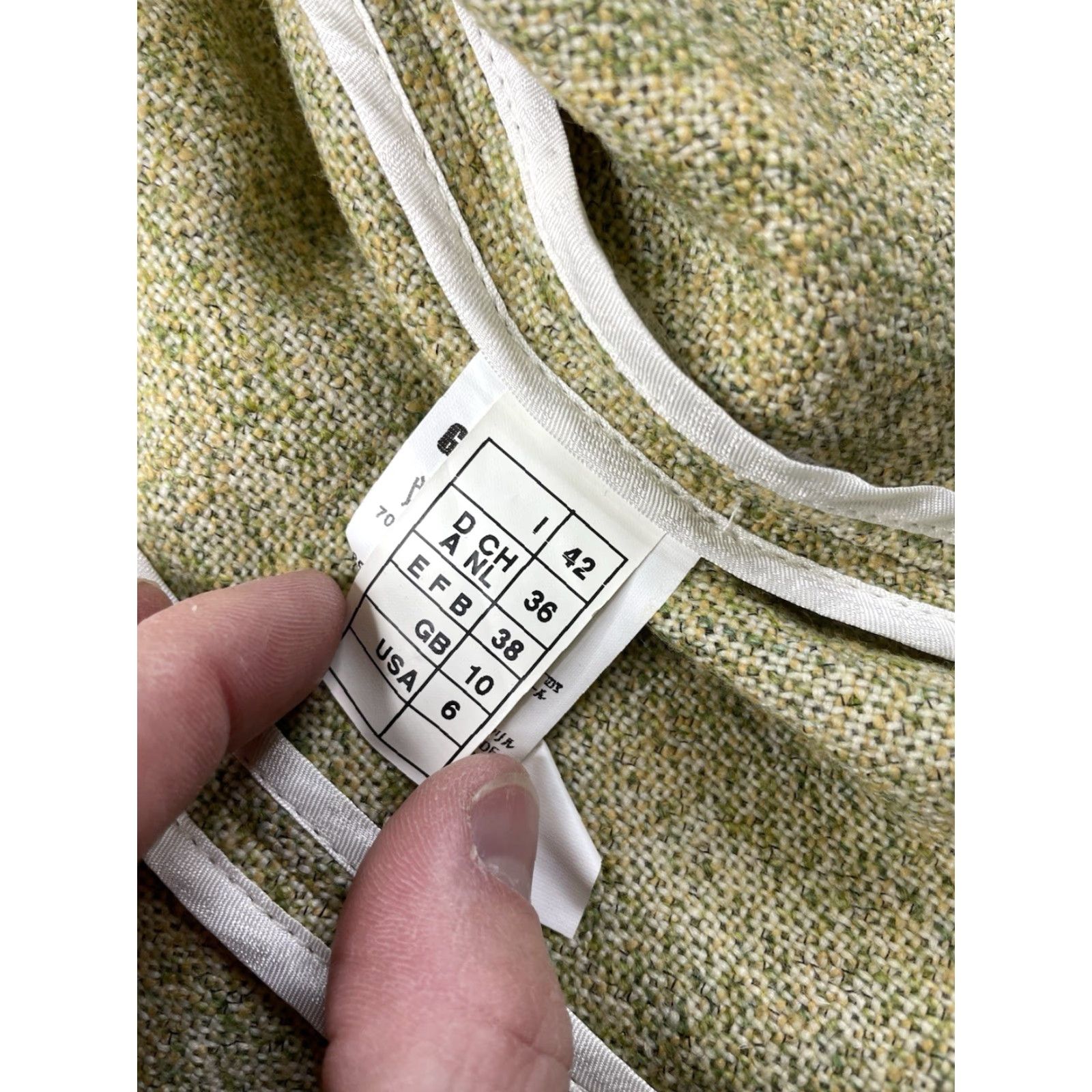 Missoni VINTAGE Missoni Blazer Women 6 Green Wool Blend Tweed Belted Classic Work Jacket Italy Women Size M / US 6-8 / IT 42-44 - 7 Thumbnail