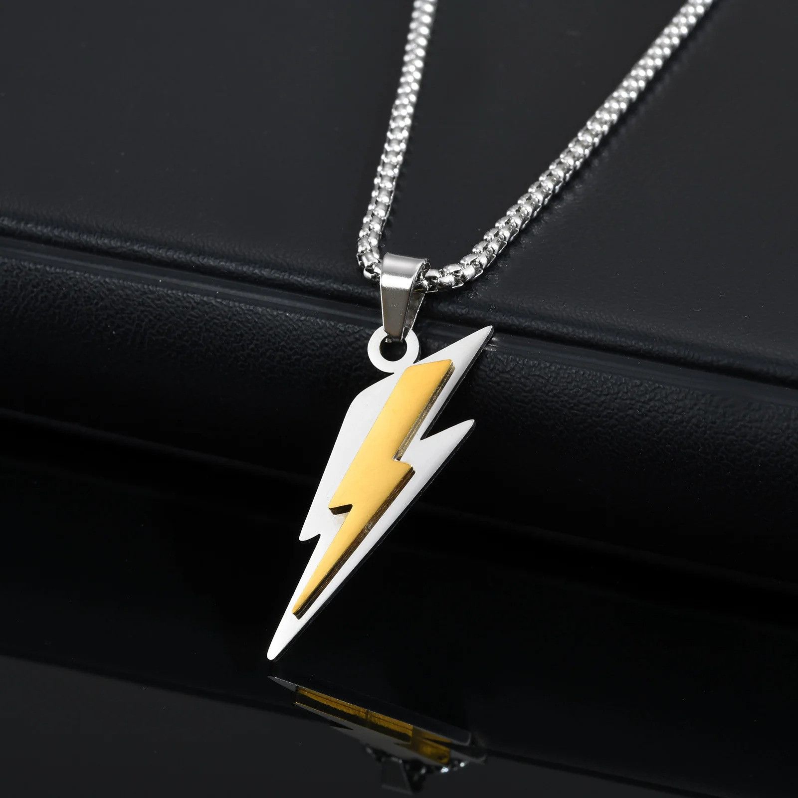 Vintage Lightning Stainless Steel Necklace Size ONE SIZE - 5 Thumbnail