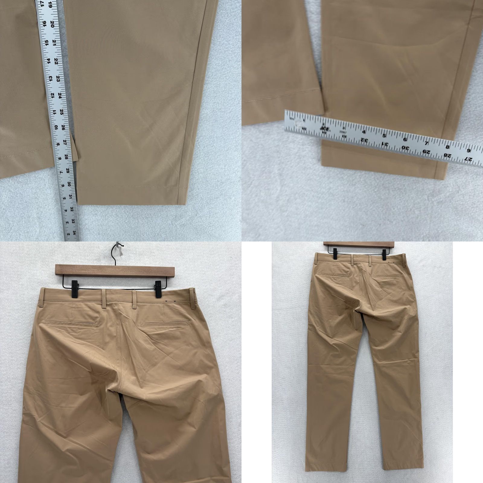 J.Crew J.Crew Flex Tech Pants Mens 34x32 Slim Straight Leg Beige Polyester Stretch Pockets Flat Front Brown 90s? Size US 34 / EU 50 - 9 Thumbnail