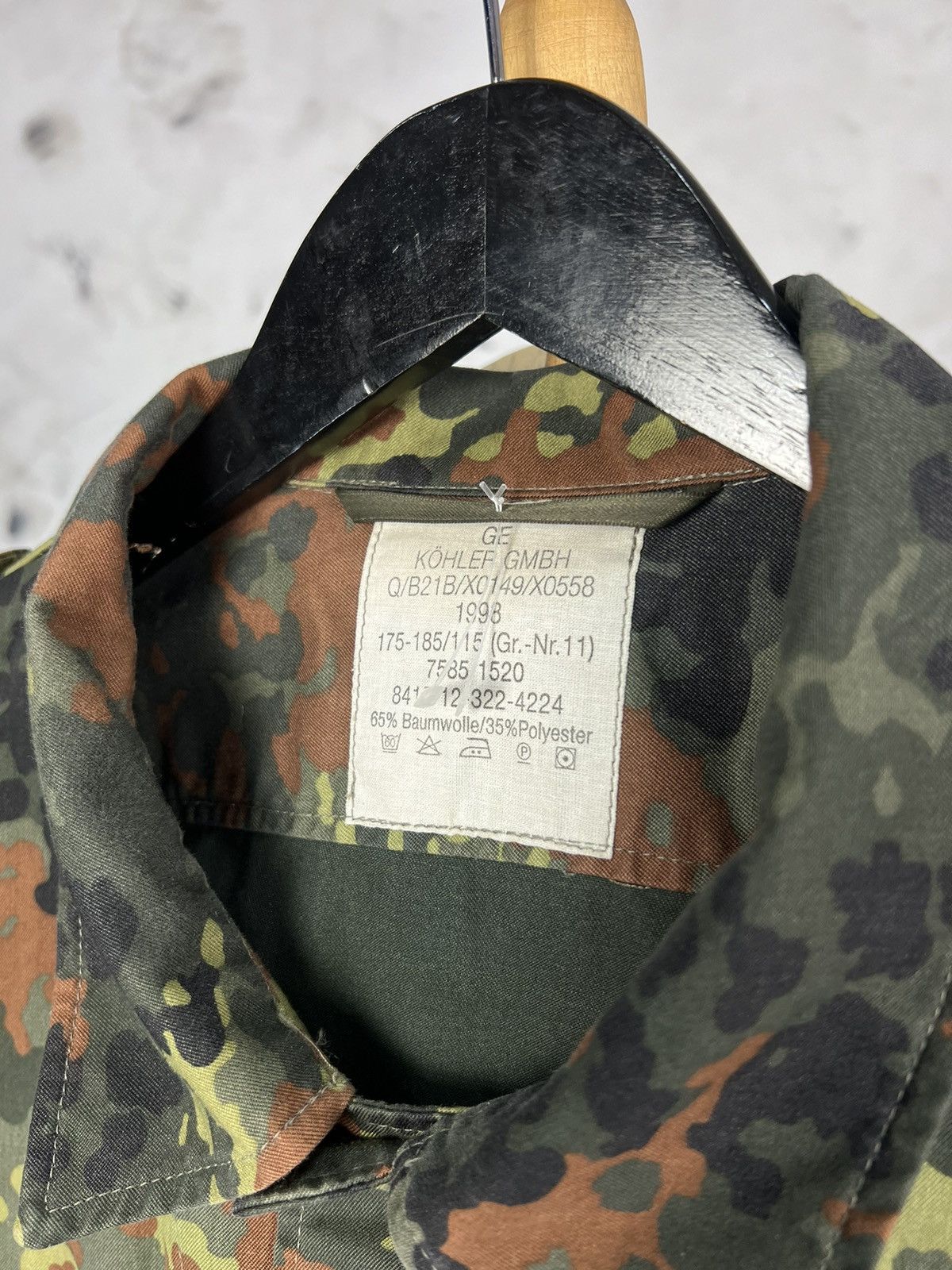 Vintage Vintage 1998 Germany Army Camo Shirt Jacket Size M - L Size US M / EU 48-50 / 2 - 7 Thumbnail