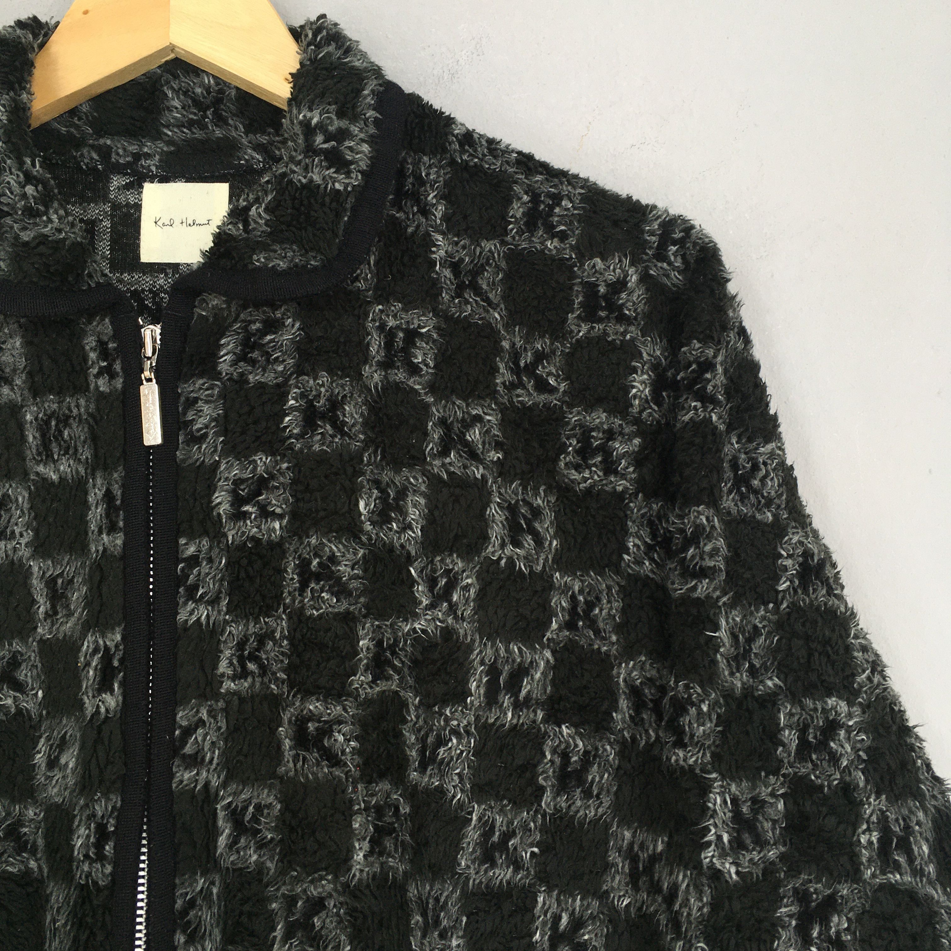 Designer × Karl Helmut × Vintage Vintage Karl Helmut Zipper Fleece Sweater Medium Size US M / EU 48-50 / 2 - 2 Thumbnail