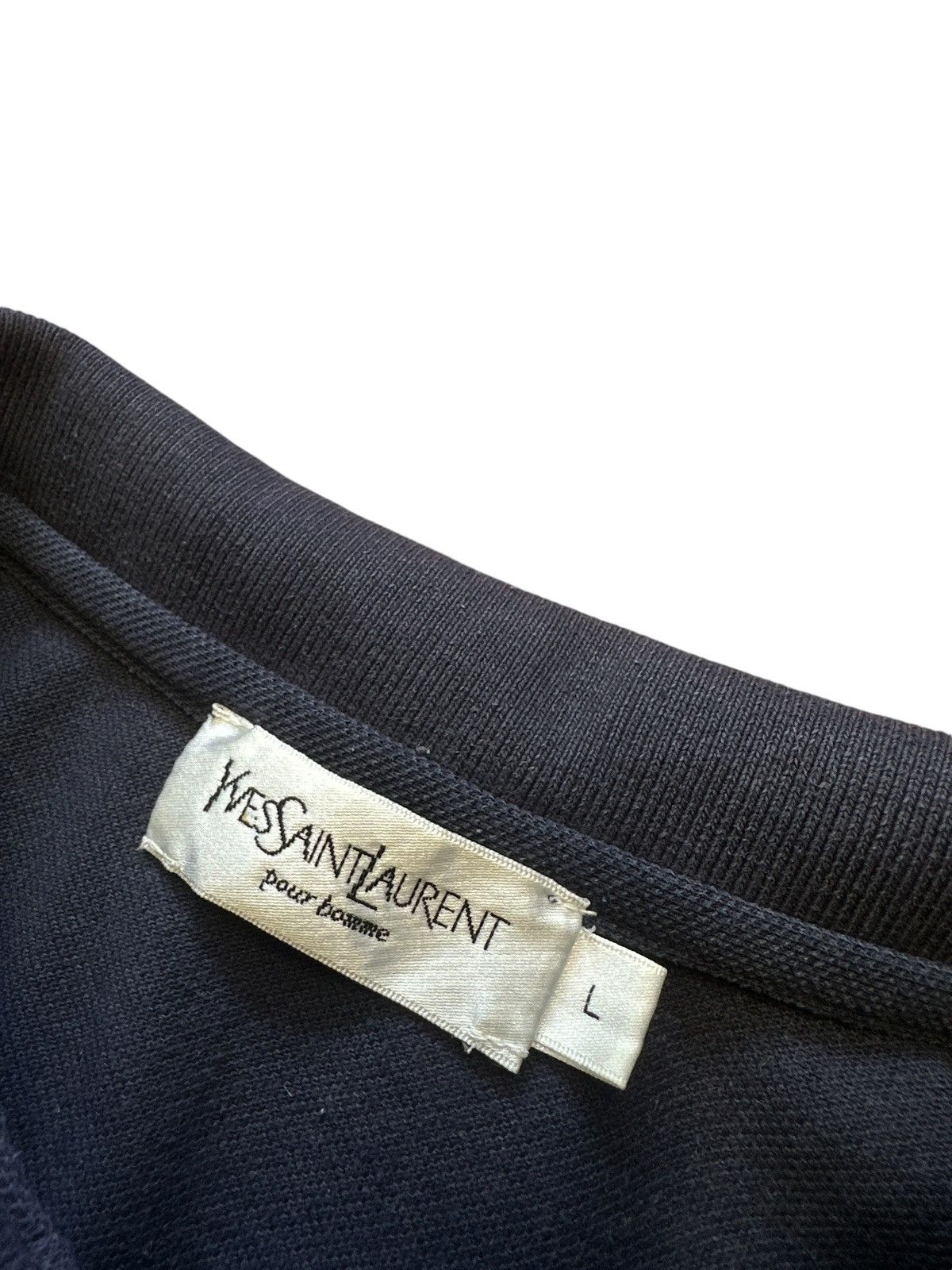 Vintage × Yves Saint Laurent Yves Saint Lauren vintage polo t-shirt Size US L / EU 52-54 / 3 - 3 Thumbnail