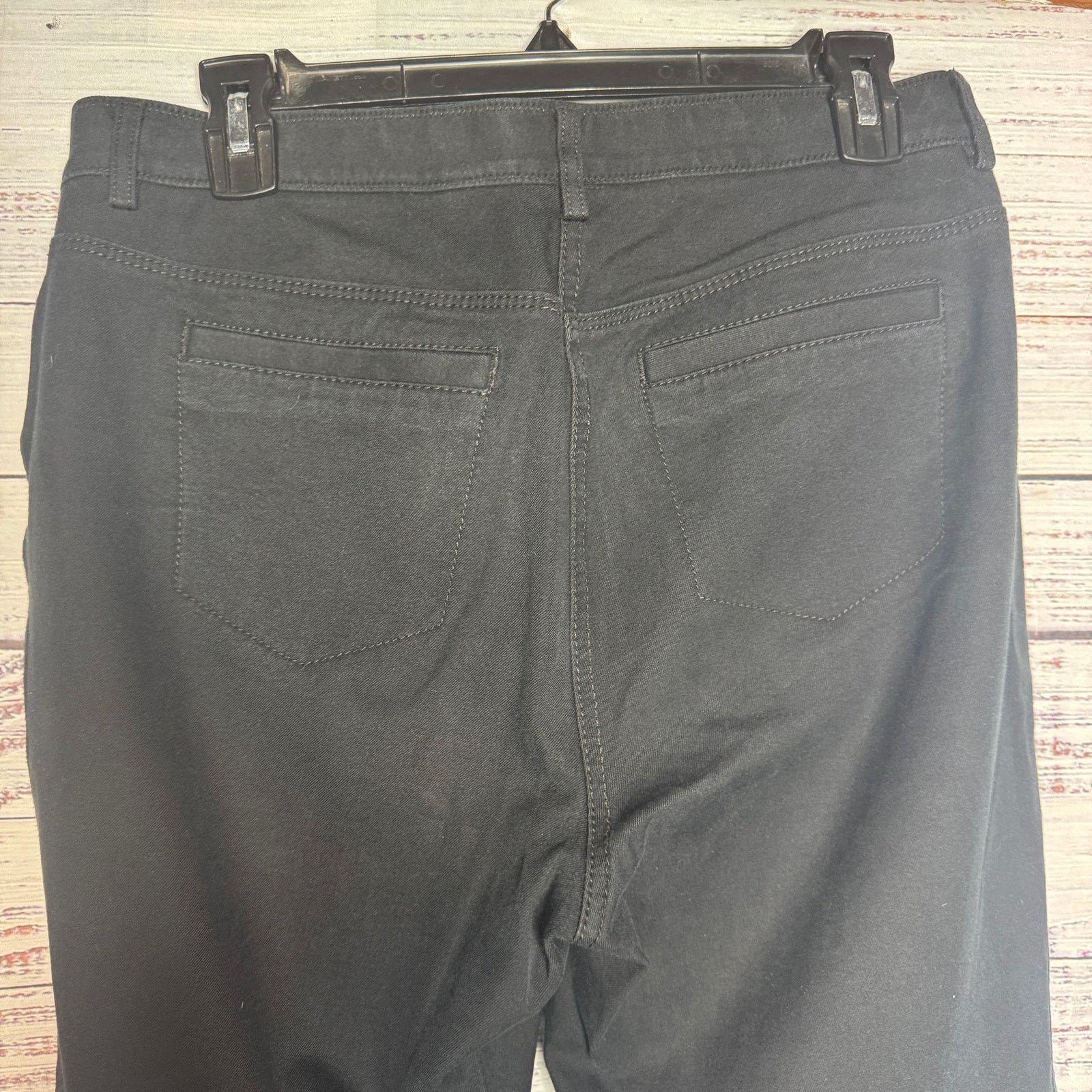 Chicos Chicos Black Stretch Straight Leg Denim Pants Med Size 28" / US 6 / IT 42 - 3 Thumbnail