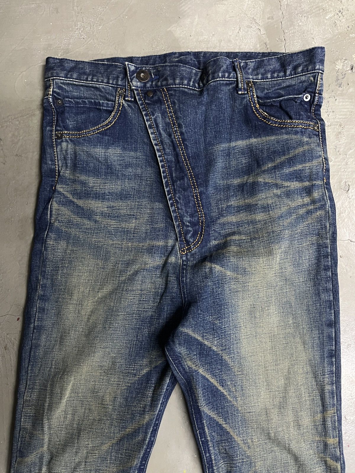 If Six Was Nine Ifsixwasnine Style Whiskered Asymmetrical Zipper Flare Pants Size US 32 / EU 48 - 5 Thumbnail