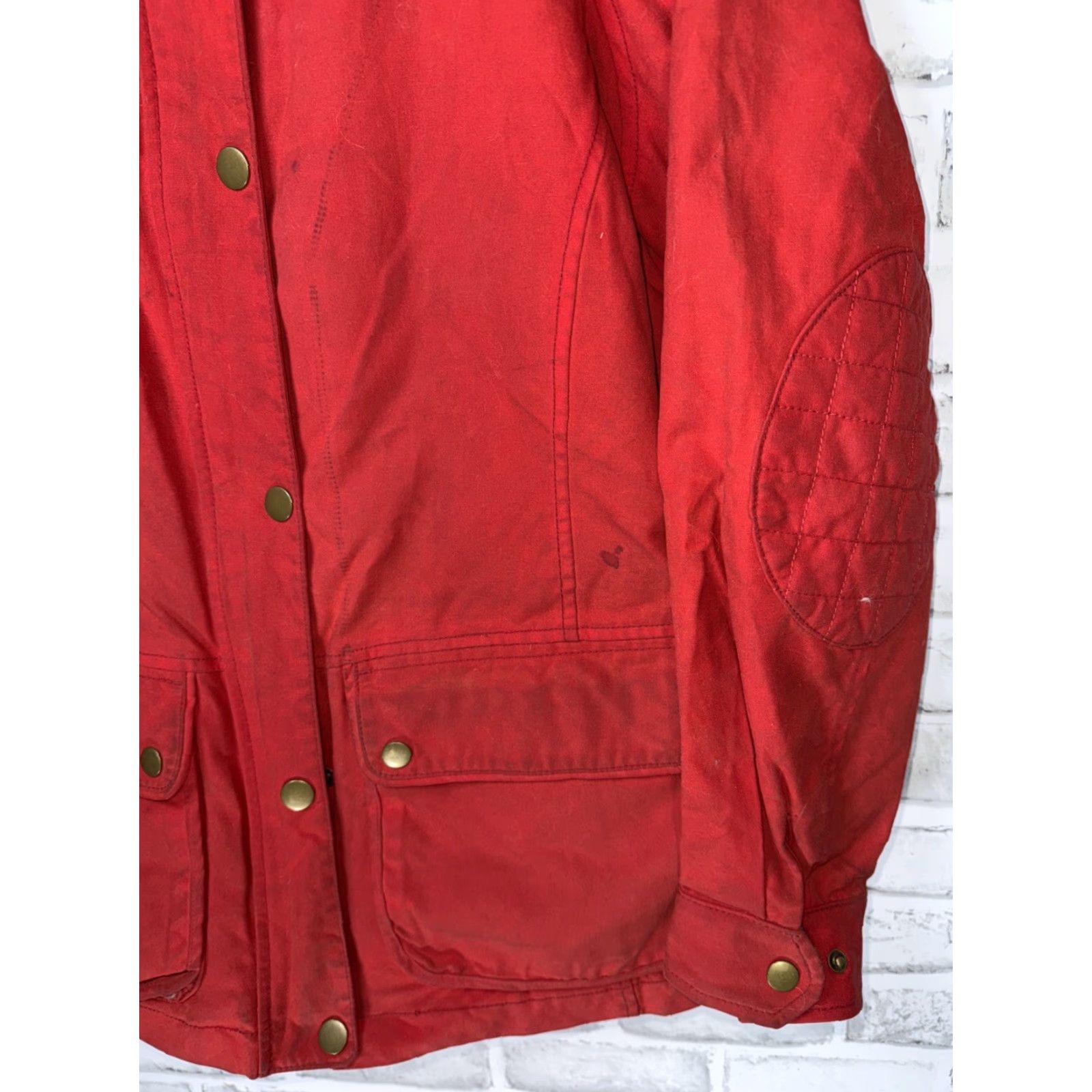 CO Duluth British Millerain Co Waxed Canvas Red Work Jacket Womens S Size S / US 4 / IT 40 - 5 Thumbnail