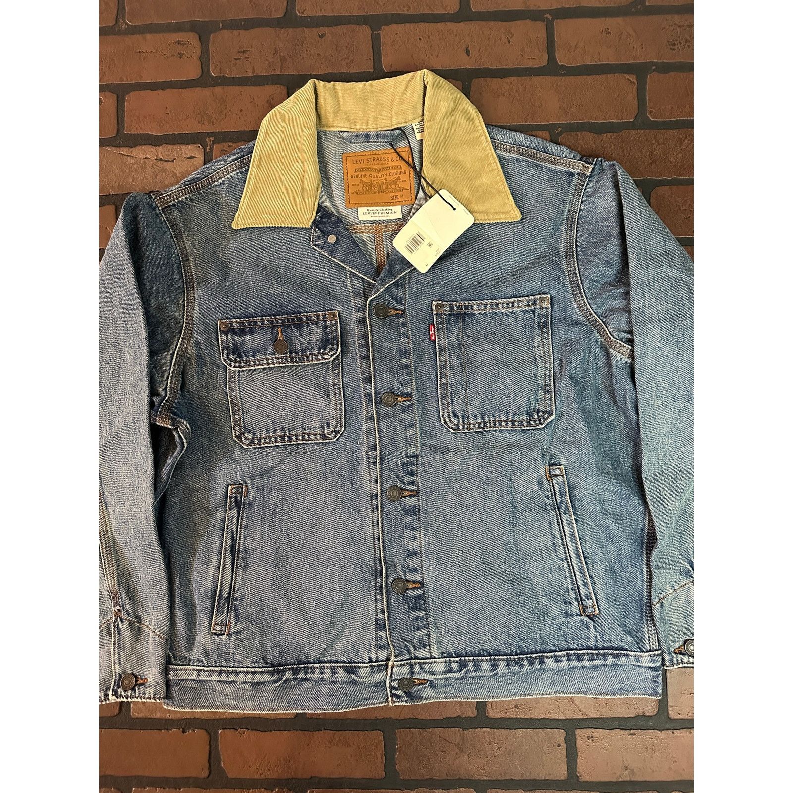 Levis denim jacket corduroy collar best sale