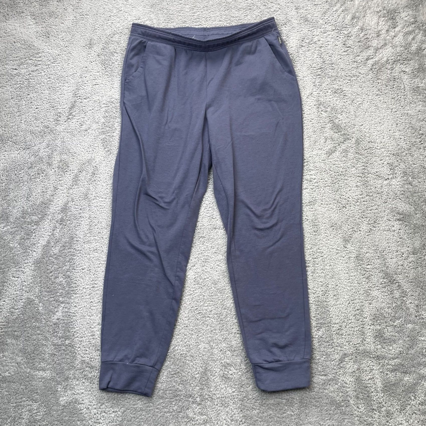 Eddie Bauer Eddie Bauer Pants Womens Large Blue Lounge Jogger French Terry Lined Tapered Leg Size 36" / US 14 / IT 50 - 2 Thumbnail