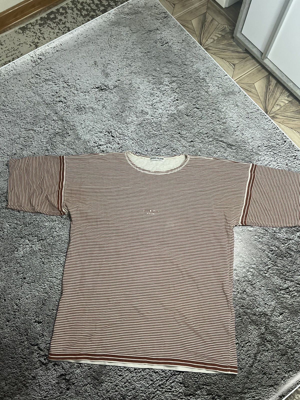 Stone Island × Vintage 1980’s Stone Island Marina very rare vintage big logo tee Size US L / EU 52-54 / 3 - 2 Thumbnail