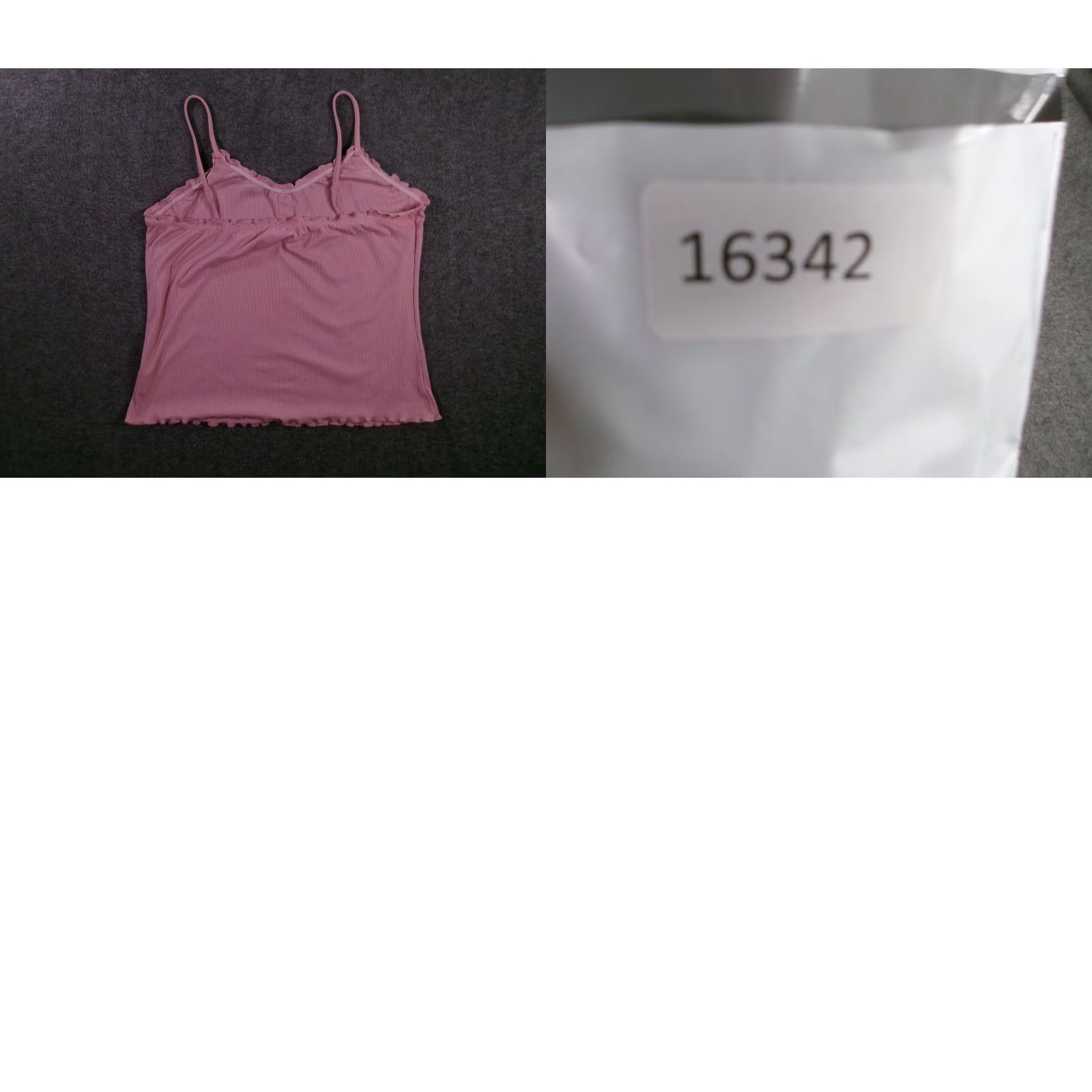 Vintage No Boundaries Camisole Tank Womens 2XL Pink Ribbed Button Front Spaghetti Straps Scoop Neck Sleeveless Shirt Size XXL / US 16-18 / IT 52-54 - 8 Thumbnail