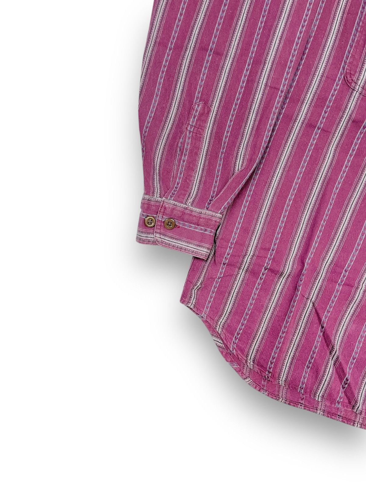 Japanese Brand Sharkey’s Japan Double Pocket Pattern Striped Shirt Size US L / EU 52-54 / 3 - 4 Thumbnail