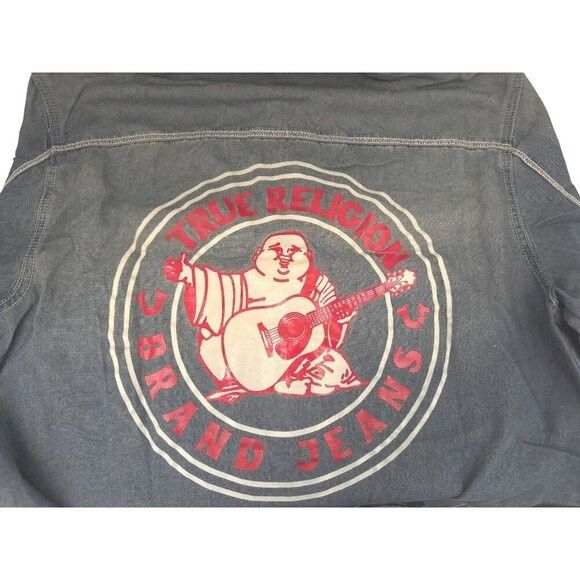 True Religion True Religion Mens Blue Denim Graphic Logo Chambray Long Sle Size US L / EU 52-54 / 3 - 4 Thumbnail