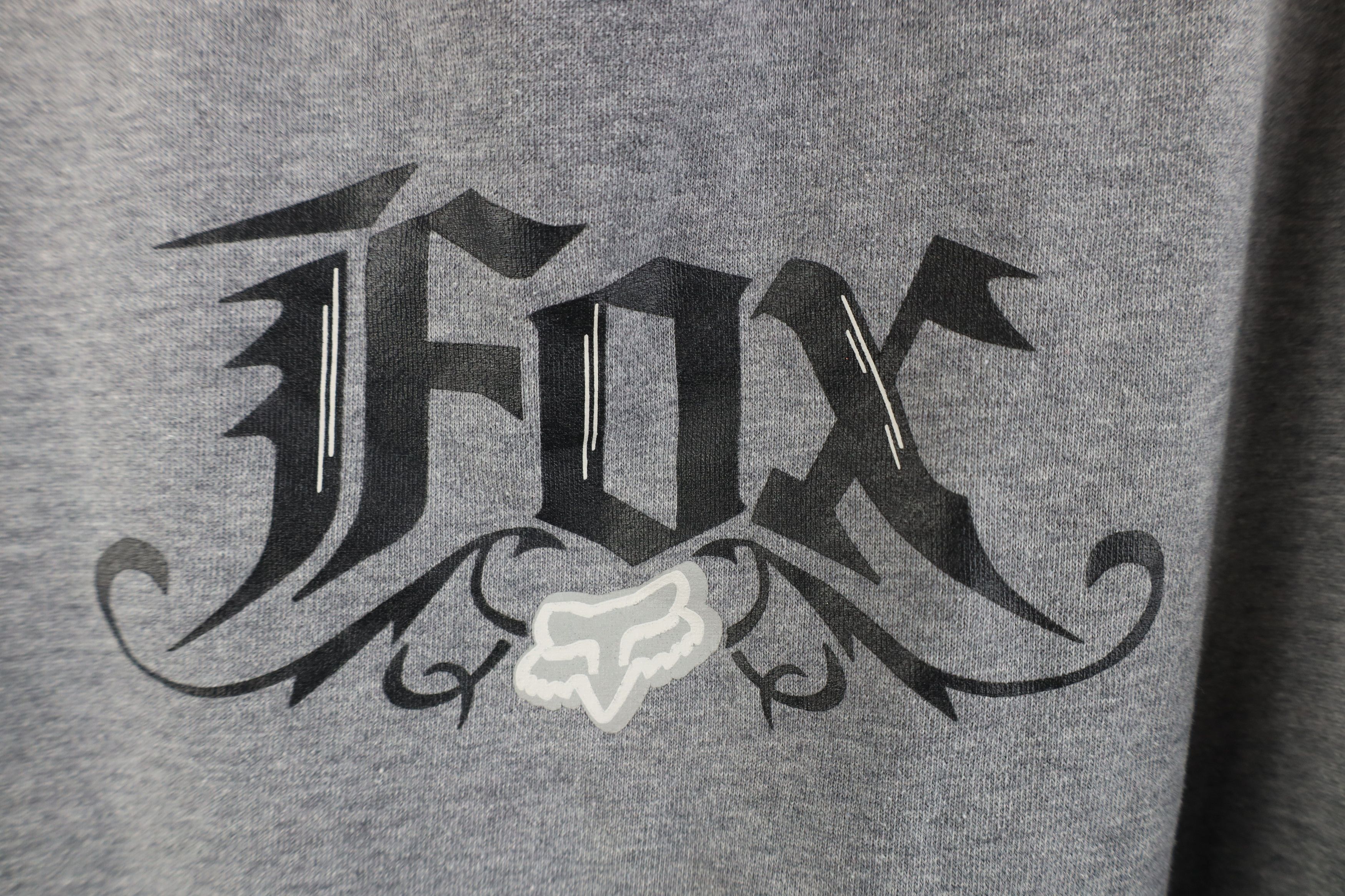 Fox Racing Vintage Y2K Fox Racing Wings Tribal Cropped Hoodie Gray Size S / US 4 / IT 40 - 4 Thumbnail