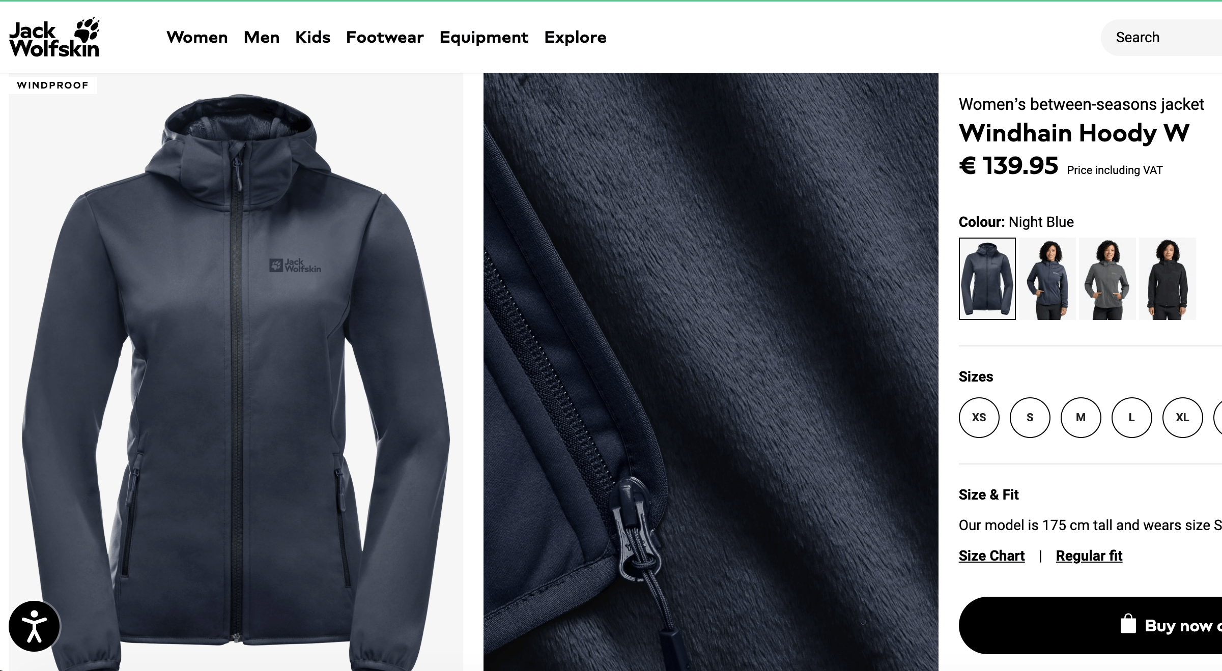 Jack Wolfskin Jack Wolfskin Windhain Hoody Softshell Jacket Women's Size XL / US 12-14 / IT 48-50 - 2 Thumbnail