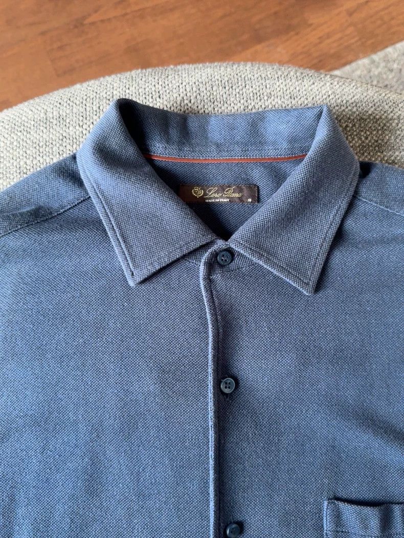 Loro Piana LORO PIANA Long sleeve polo shirt with turned-down collar Size US S / EU 44-46 / 1 - 2 Thumbnail