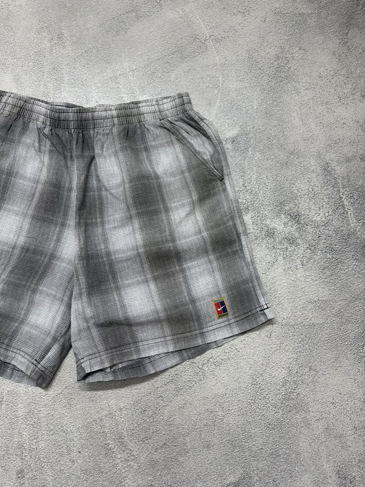 Nike Vintage Y2k Nike Court Swoosh Nylon Shorts Size US 31 - 2 Thumbnail