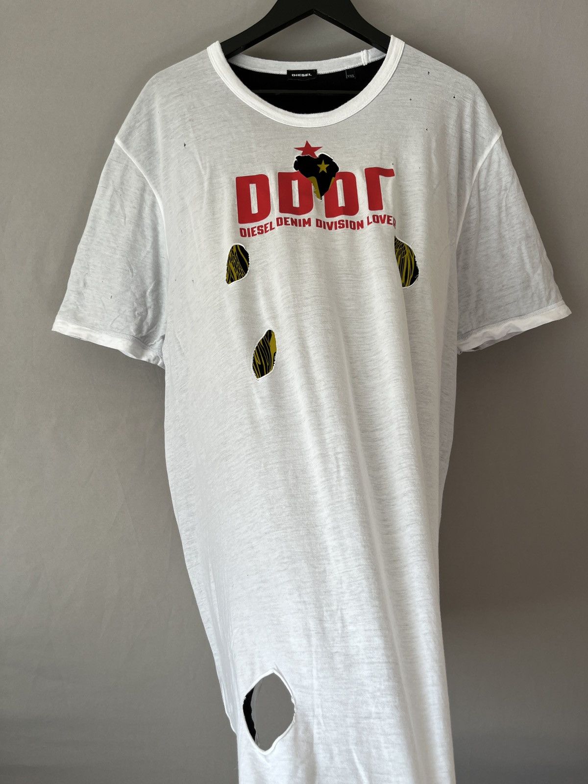 Diesel Diesel Two Layers Ripped Distressed T-shirt Size US XXL / EU 58 / 5 - 20 Thumbnail