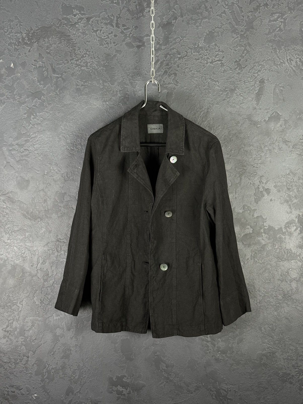 OSKA OSKA Black Light Linen Twill Button Front Jacket Sz1 Regular Size S / US 4 / IT 40 - 7 Thumbnail