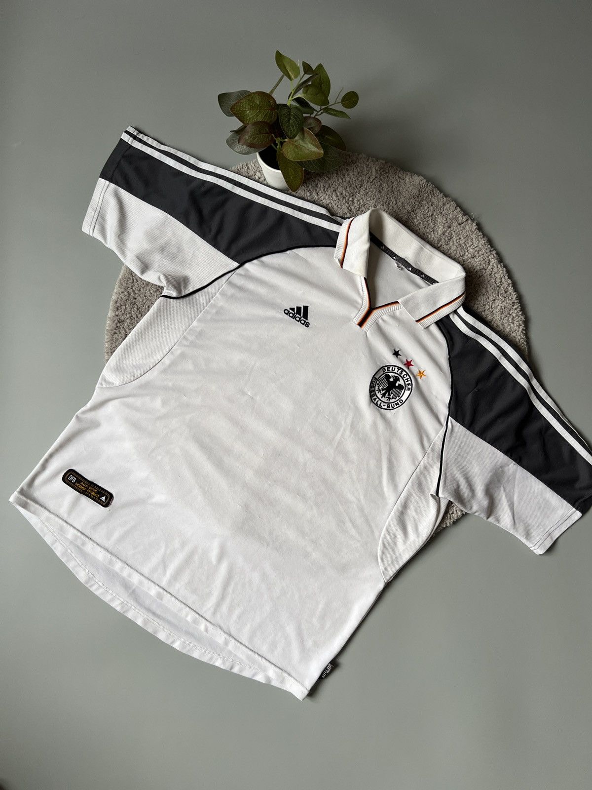 Adidas × Vintage Adidas Deutscher Fussball Bund 2000-2001 Home Jersey Vintage Size US L / EU 52-54 / 3 - 11 Thumbnail