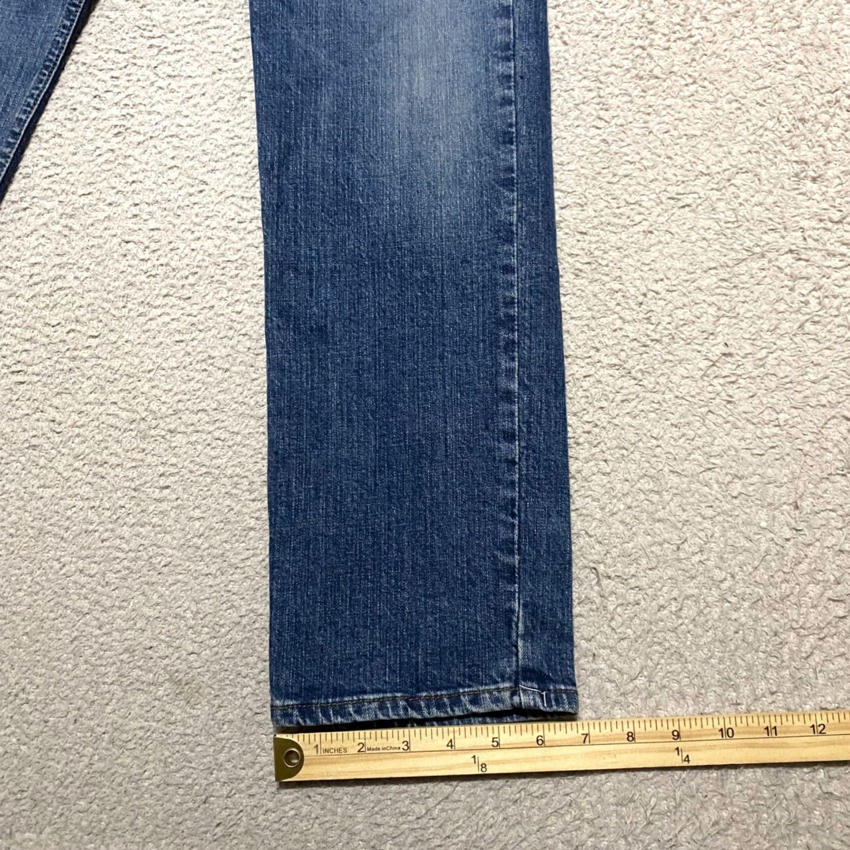 Levi's Levi's Signature Jeans Blue Denim Medium Wash Straight Mid Rise Mens 29x30 5-Pocket Size US 29 - 5 Thumbnail