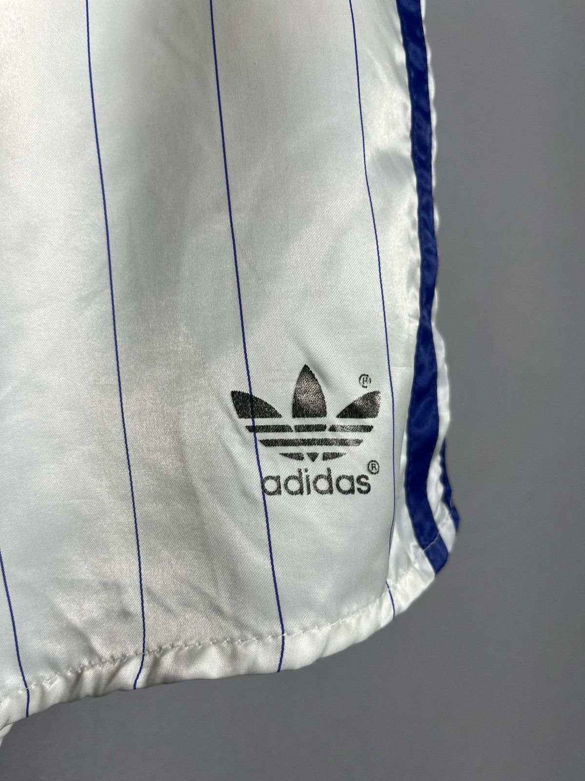 Sports Specialties 80s Adidas Running Shorts Nylon White Striped West Germany Size US 32 / EU 48 - 2 Thumbnail