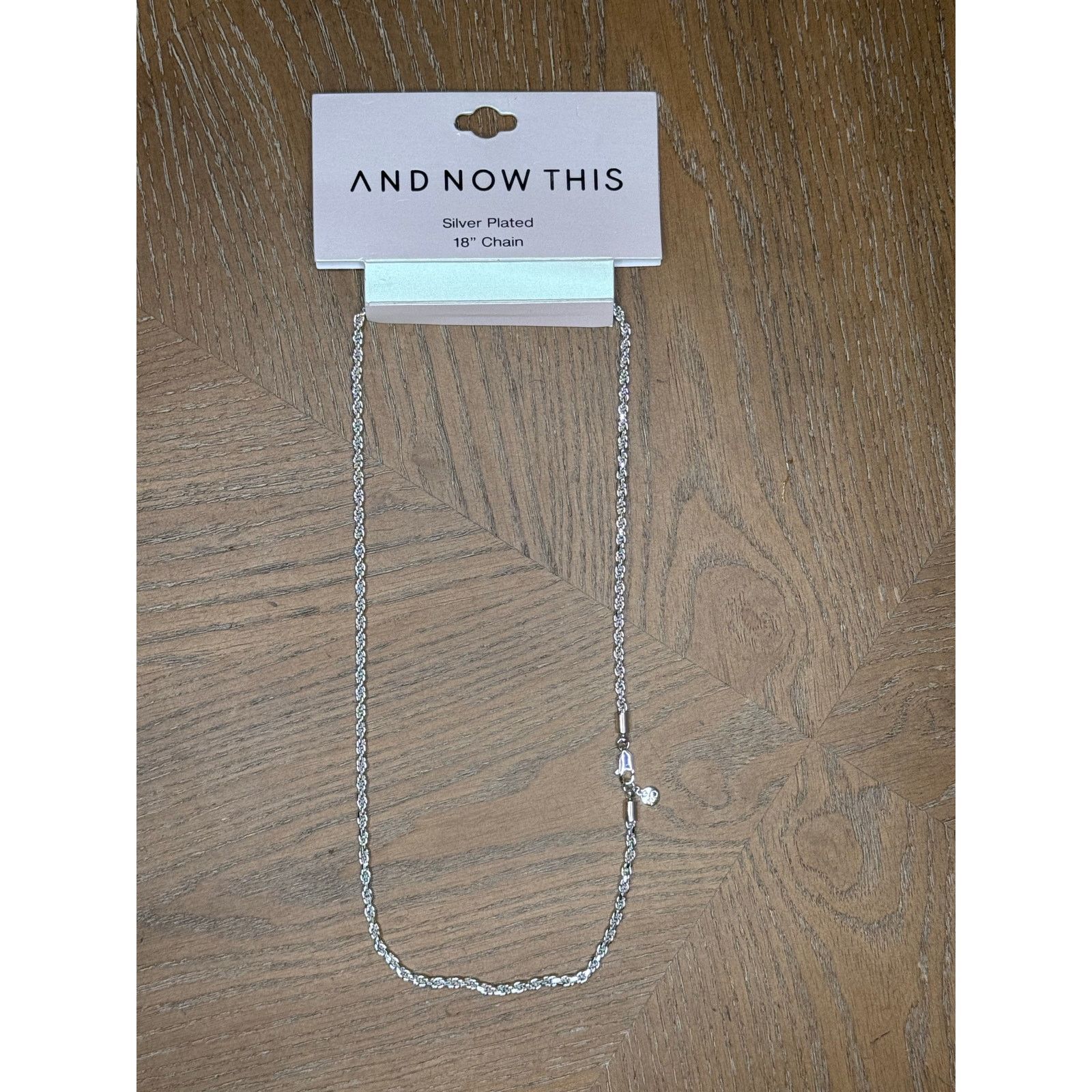 Other And Now This Silver Plated Rope Chain Necklace 18” Size ONE SIZE - 4 Thumbnail