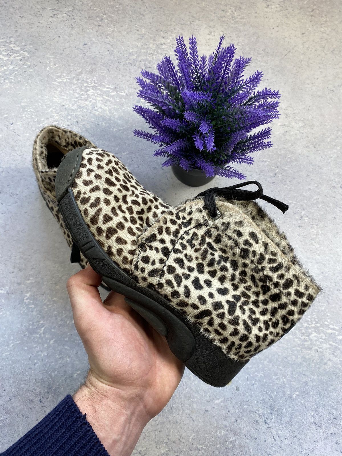 If Six Was Nine Vintage Y2K Bumper Pony Fur Leopard Lace Up Boots Size US 6 / IT 36 - 16 Thumbnail