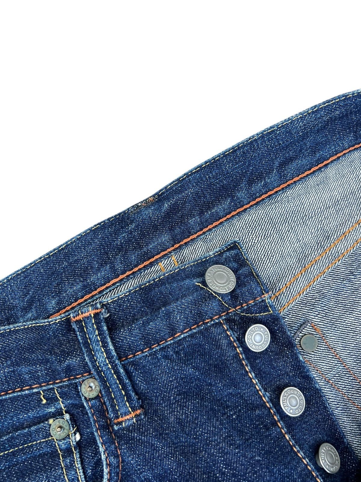 Full Count & Co. Vintage Full Count Japan Hidden Rivets Denim Selvedge Jeans Size US 27 - 7 Thumbnail