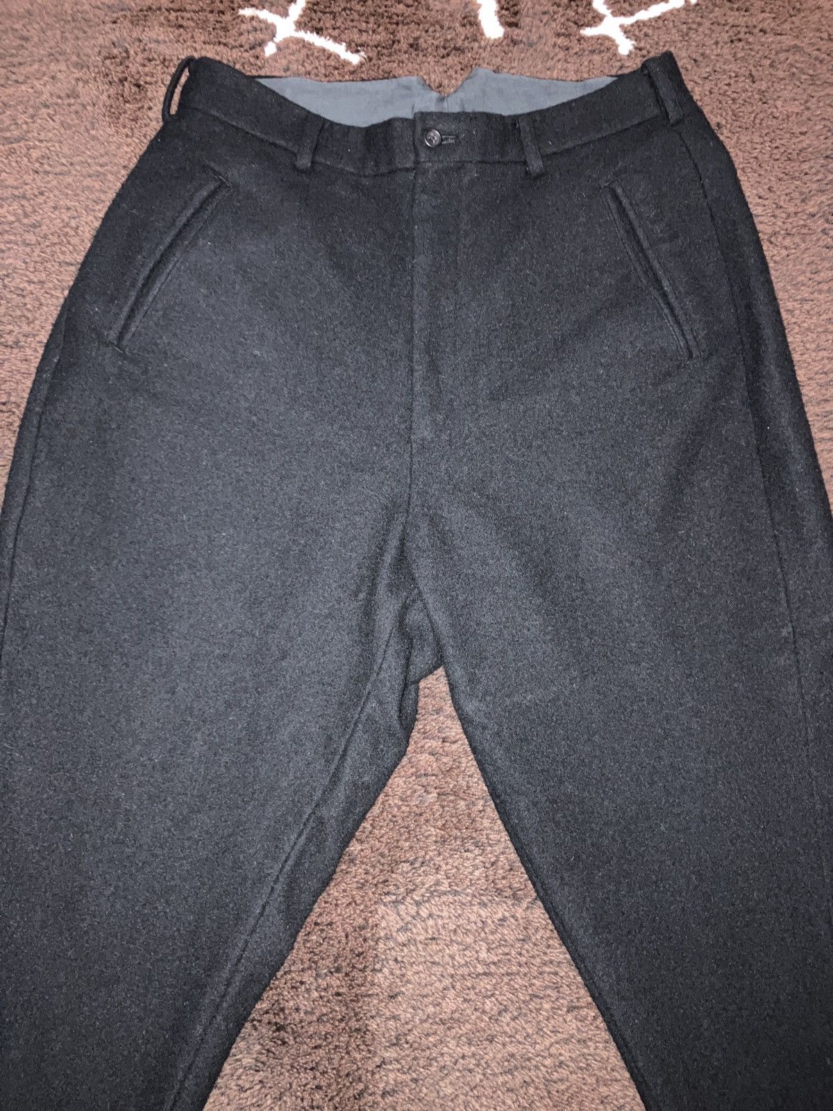 Yohji Yamamoto 90s Pour Homme heavy wool dress pants with sport cuff Size US 33 - 2 Thumbnail