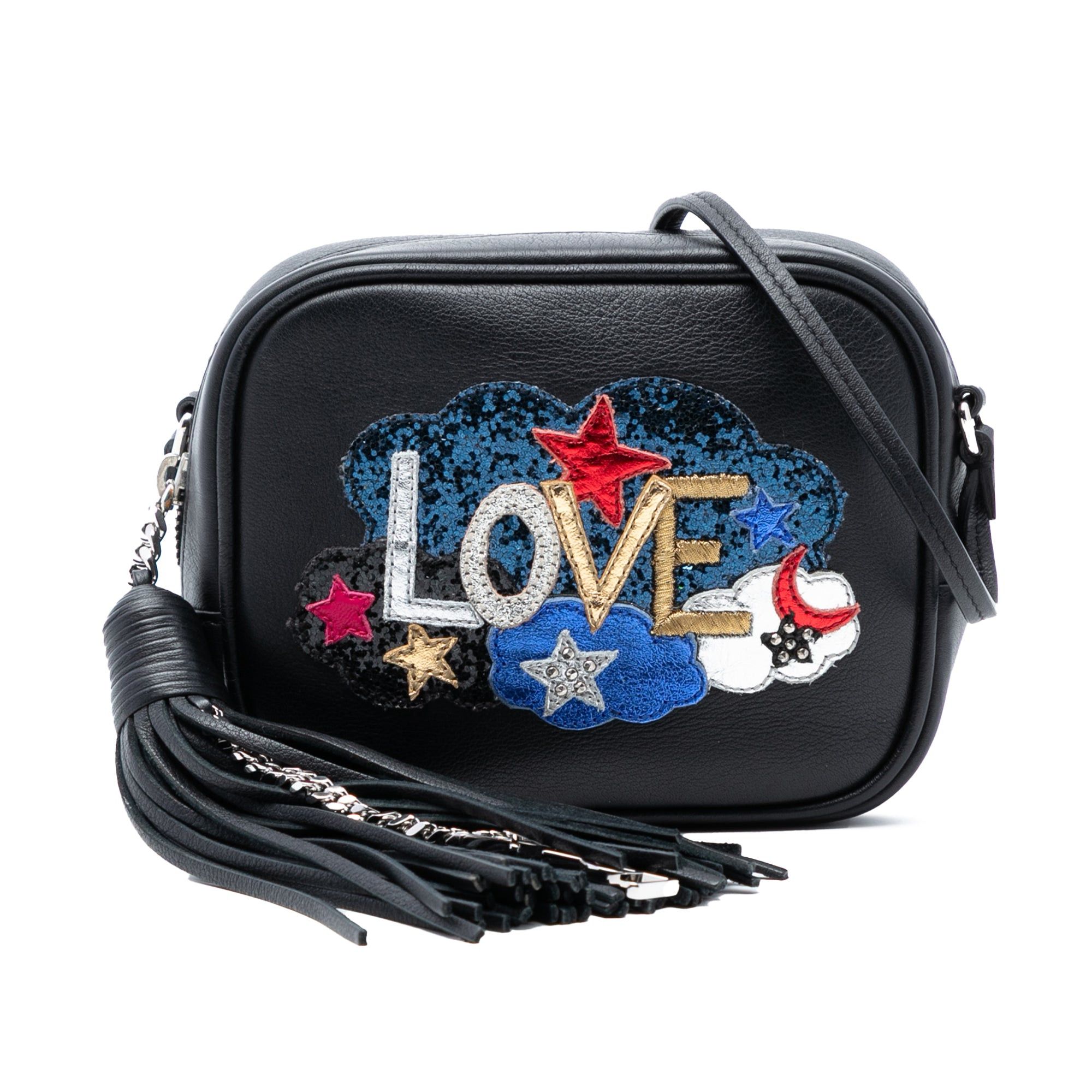 Saint Laurent Paris Mini Embroidered Nappa Love Blogger Camera Bag Size ONE SIZE - 1 Thumbnail