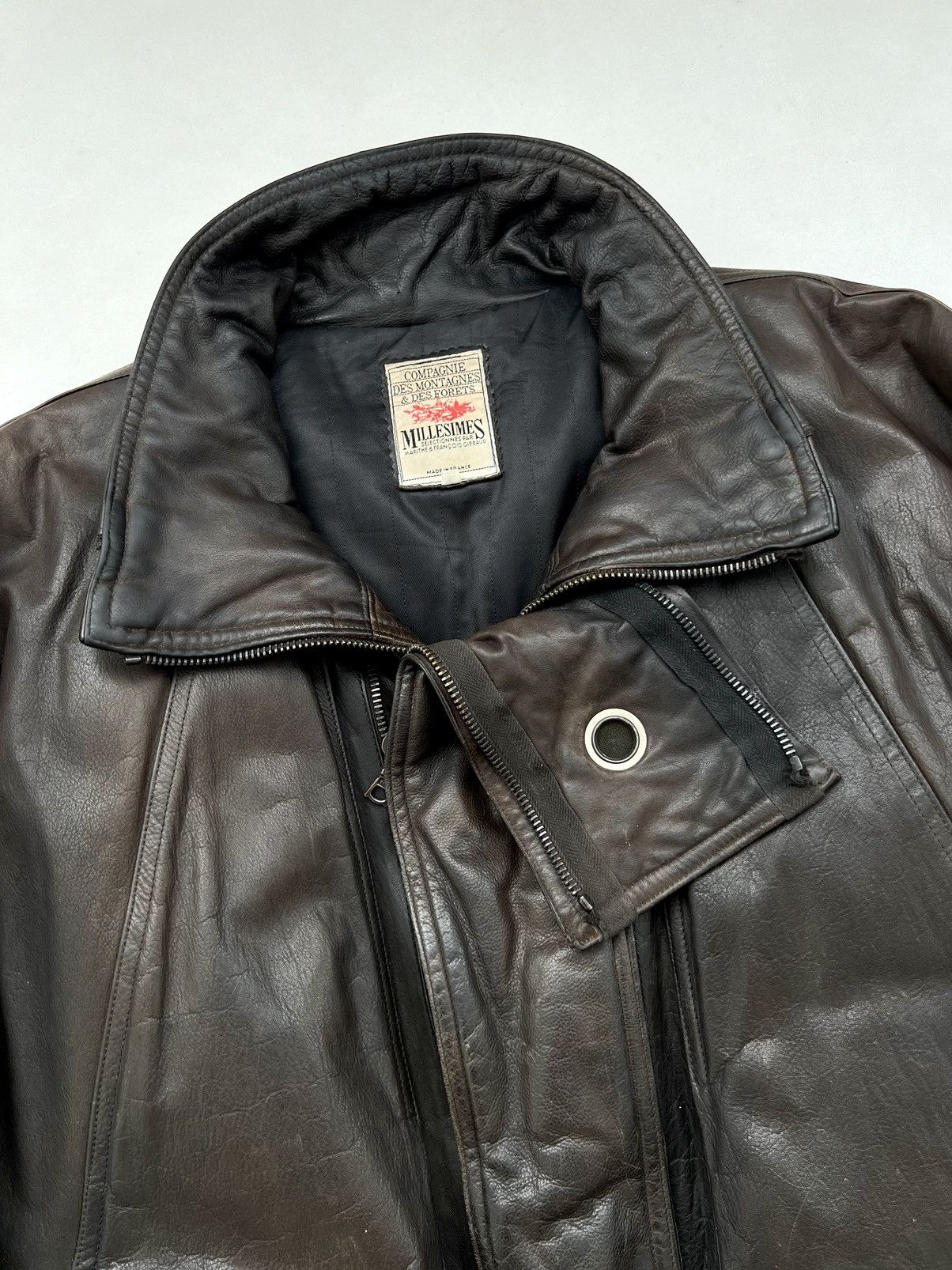 Marithe + Francois Girbaud 🔥1980s Marithe Francois Girbaud Leather Down Aviation Bomber Size US XL / EU 56 / 4 - 12 Thumbnail