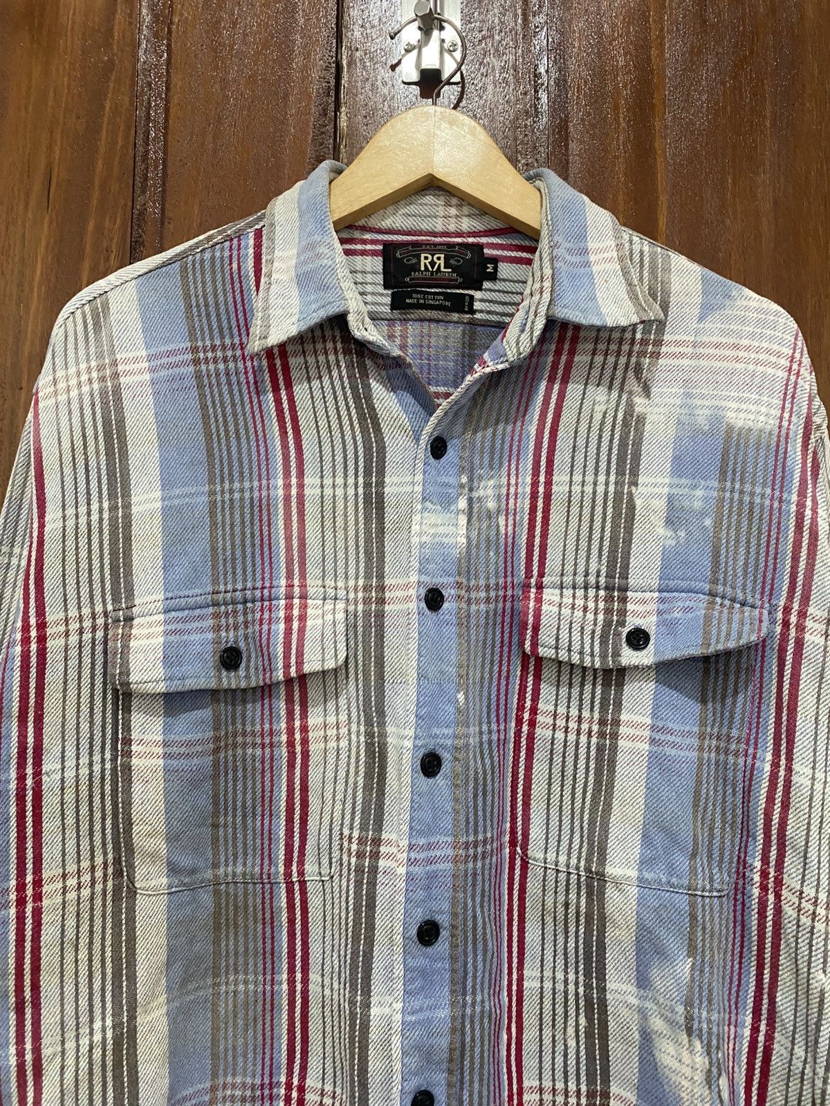 RRL Ralph Lauren Vintage Double Rrl Ralph Lauren Flannel Distressed Size US M / EU 48-50 / 2 - 2 Thumbnail