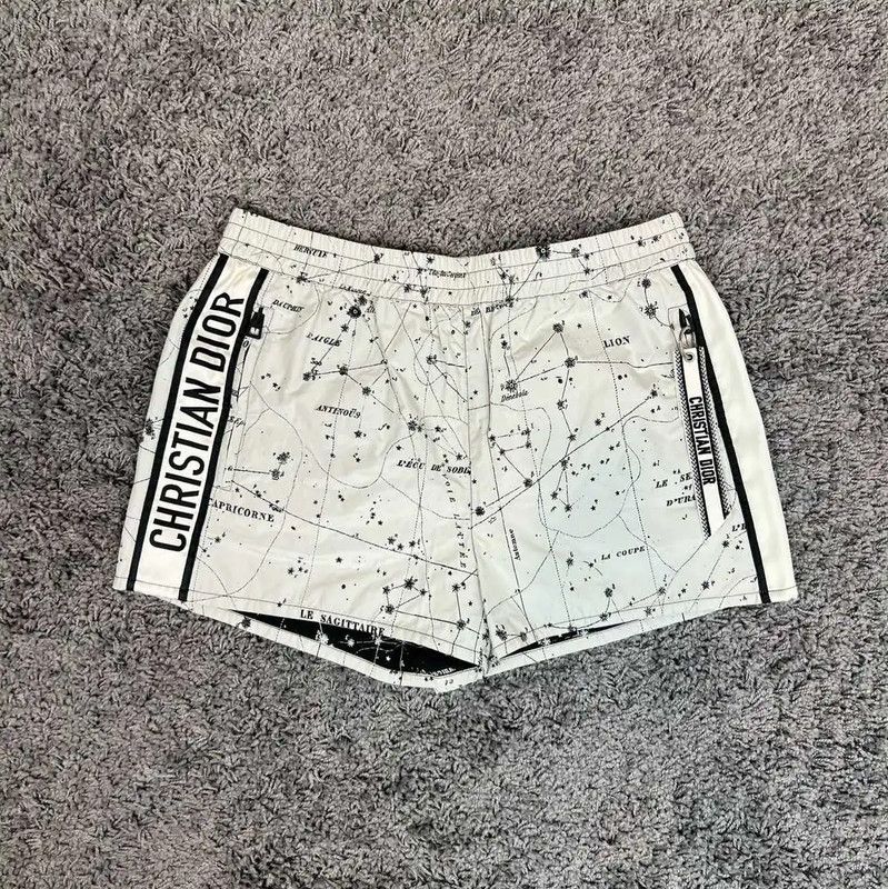 Dior Dior White Cotton Women's Shorts with Stars 0089 Size 23" - 1 Thumbnail
