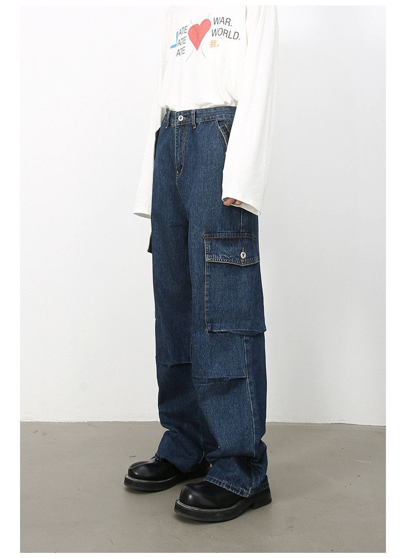 Japanese Brand × Jean American retro loose straight casual versatile cargo jeans Size US 32 / EU 48 - 7 Thumbnail