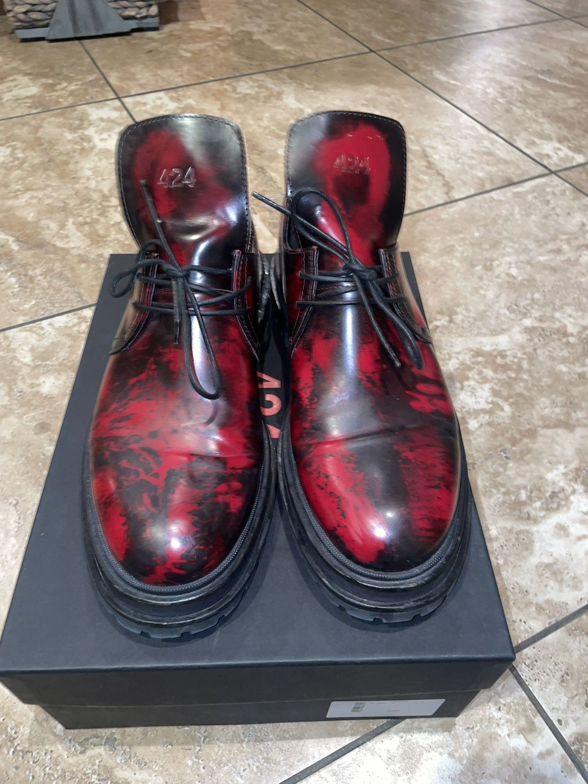 424 LOWEST!!! 424 Oxblood Derbys Size US 10 / EU 43 - 2 Thumbnail