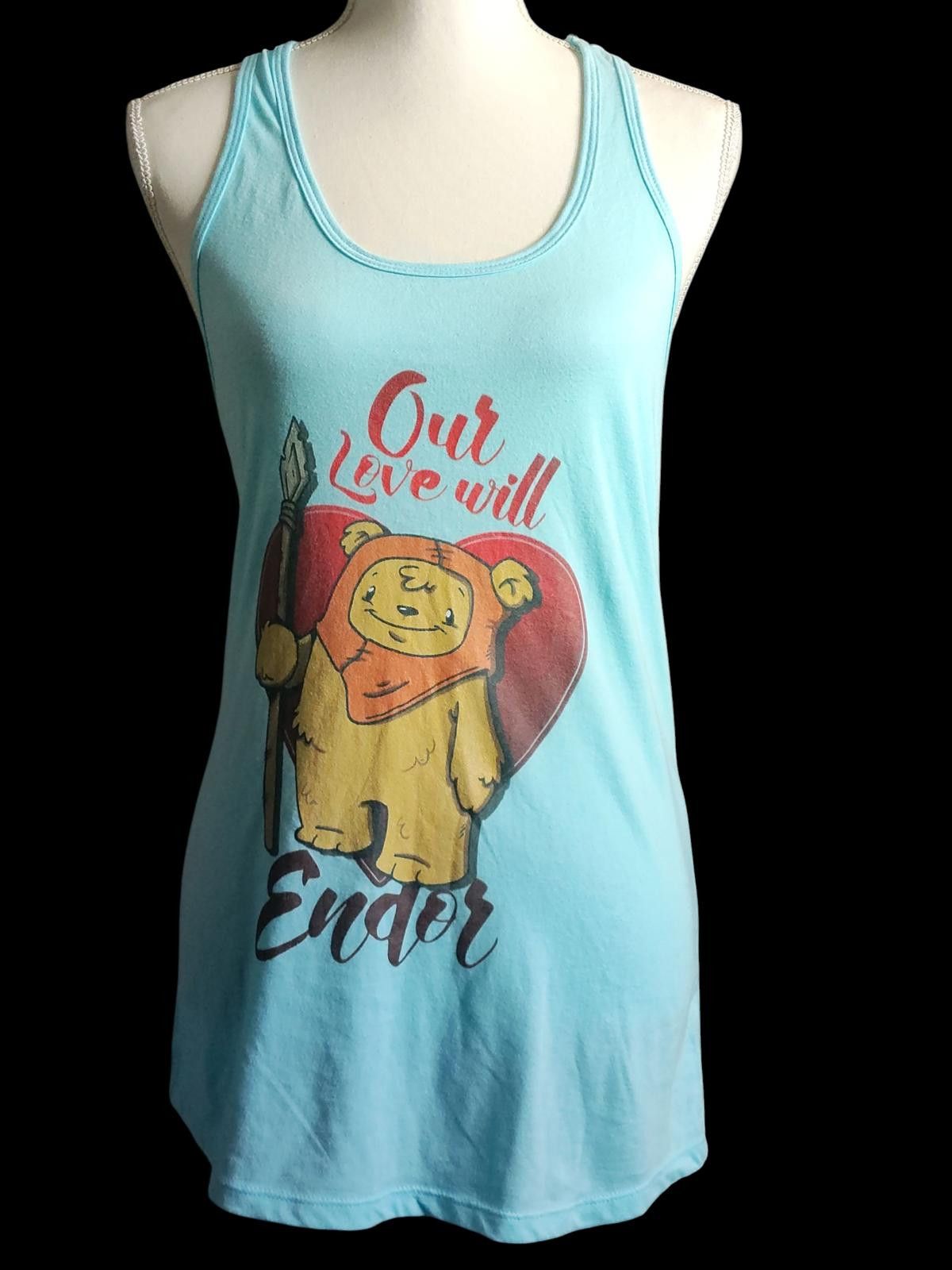 Star Wars Vintage Star Wars Light Blue Women's Tank Top Size L / US 10 / IT 46 - 3 Thumbnail