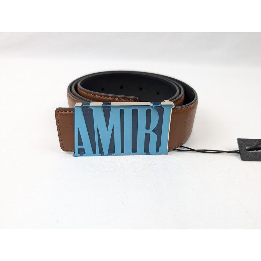 Amiri o1rshd1 Size: 85 / Core 4cm Nappa Belt in Brown Size 32 - 3 Thumbnail