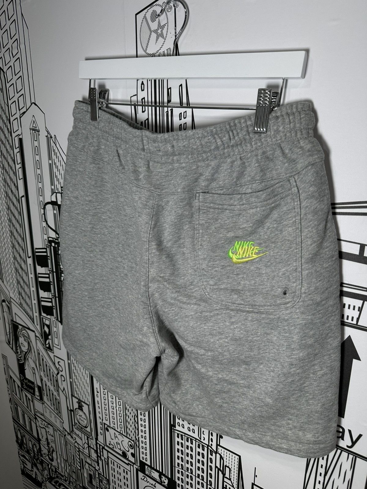 Nike Nike Scattered Logos Embroidery Shorts Gray Size L Size US 34 / EU 50 - 5 Thumbnail