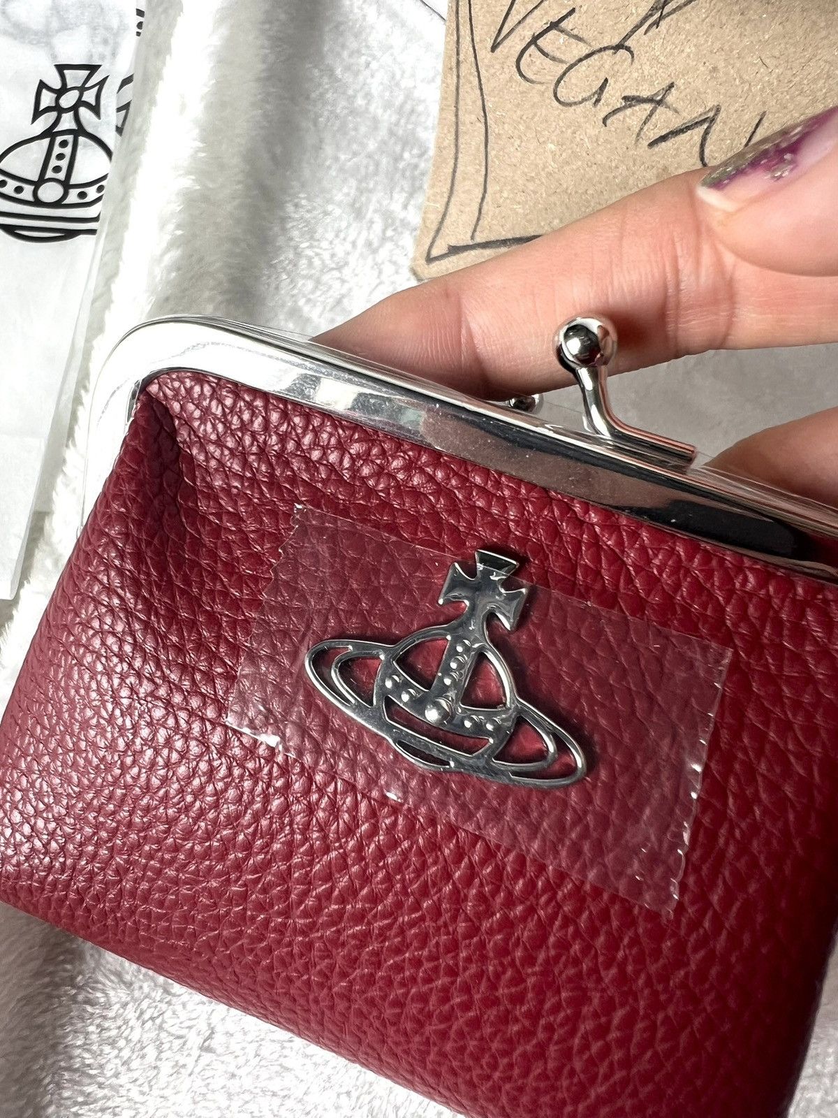 Vivienne Westwood Vivienne Westwood Vegan Coin Purse – Wine Red Size ONE SIZE - 11 Thumbnail
