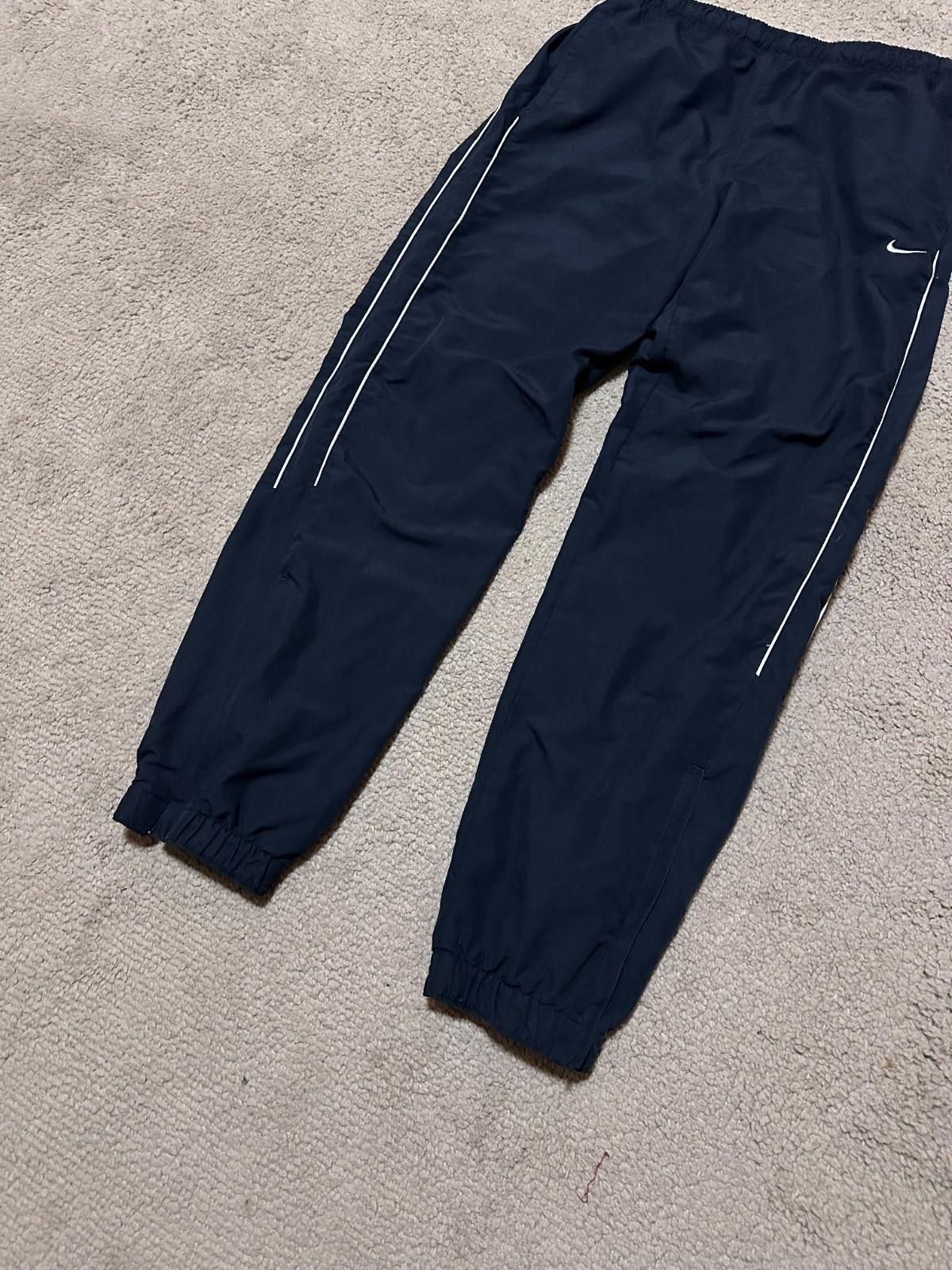 Nike Vintage Nike Nylon Blue Drill Swoosh 00s Y2K Track Pants M Size US 32 / EU 48 - 2 Thumbnail