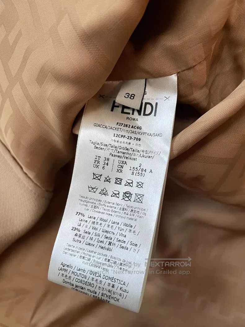 Fendi Fendi The lady's beige coat Size XS / US 0-2 / IT 36-38 - 7 Thumbnail