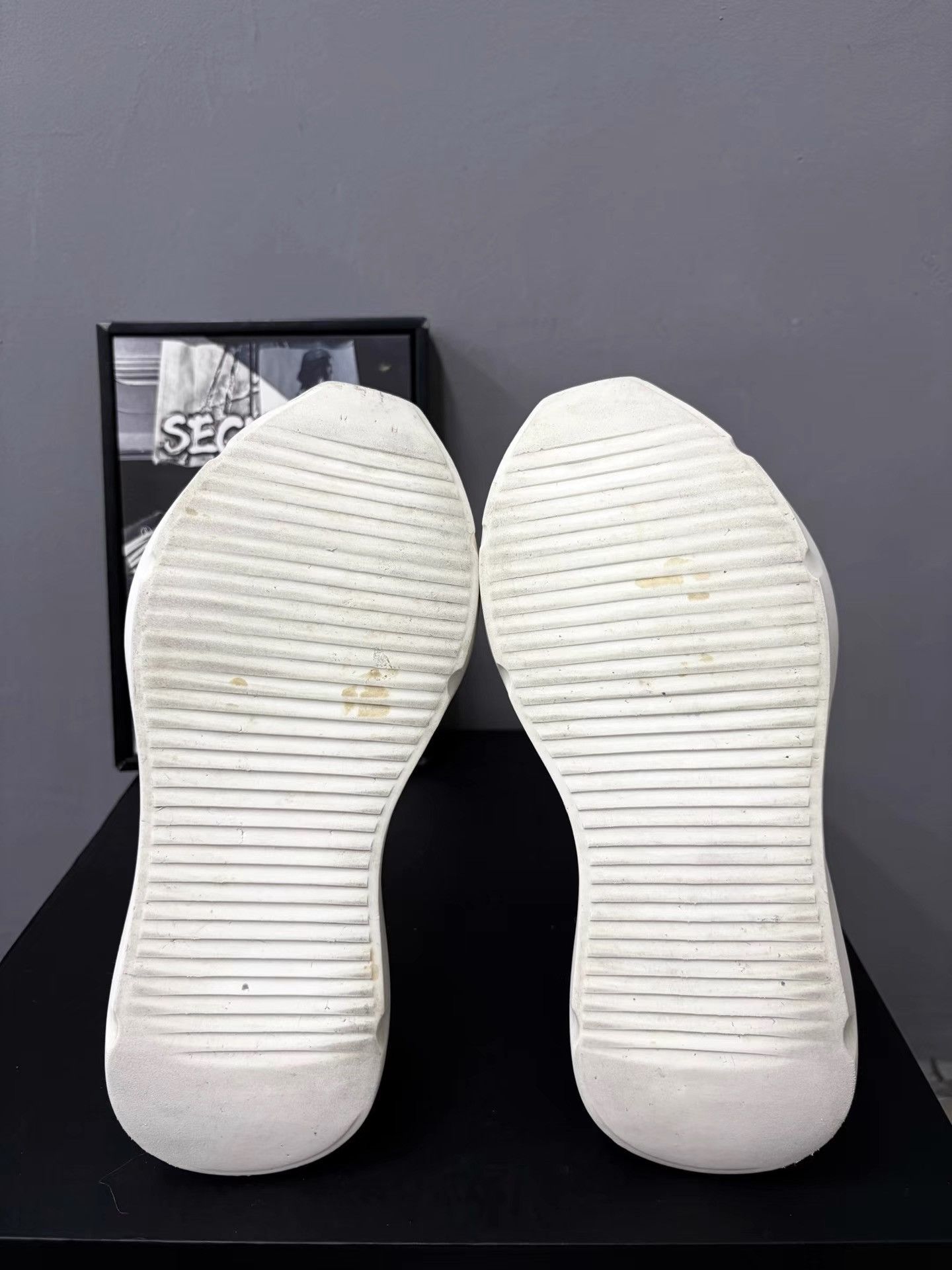 Rick Owens Rick Owens 22SS Thick Lace Black White Ramones K34 Size US 7 / IT 37 - 8 Thumbnail