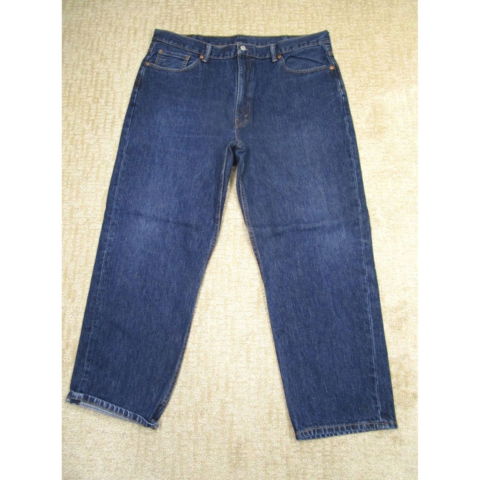 Levi's Levi's 550 Jeans Men 42x30 Blue Straight Denim Cotton Relaxed Fit 5-Pocket Logo Dark Wash N/A Size US 42 / EU 58 - 2 Thumbnail