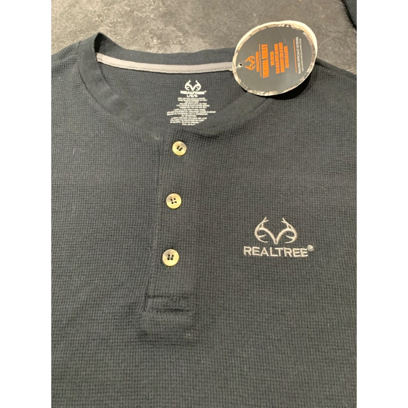 Realtree Realtree Shirt Henley Men's Large Blue Thermal Knit Outdoor Logo - Realtree Thermal Henley Shirt Men L Blue Thermal Outdoor Logo Mens Size US L / EU 52-54 / 3 - 3 Thumbnail