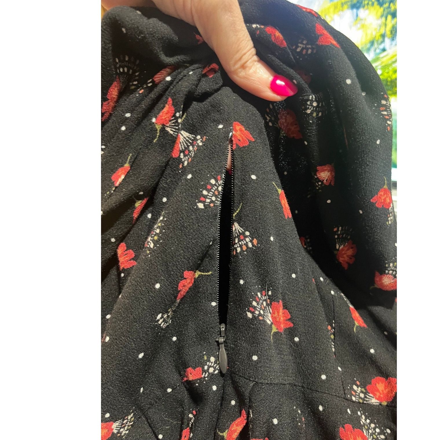 Free People Free People Red Black Floral Tegan Mini Dress Y2K Size 2 Size XS / US 0-2 / IT 36-38 - 9 Thumbnail